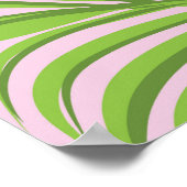 Poster Flamant rose Palm Feuille Tropical Design (Coin)