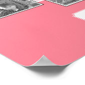 Poster Flamant rose Pois | Photos De Famille Avec Texte (Coin)