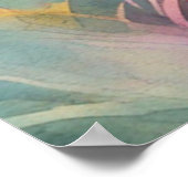 Poster Flamant rose Rainbow Birds 3 (Coin)