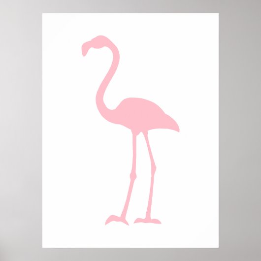 Poster Flamant rose rose (Devant)