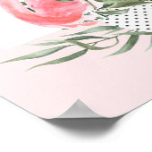 Poster Flamant rose rose Aquarelle tropicale Collage (Coin)