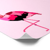 Poster Flamant rose rose Art moderne Exotique (Coin)