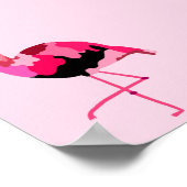 Poster Flamant rose rose Art moderne Exotique (Coin)