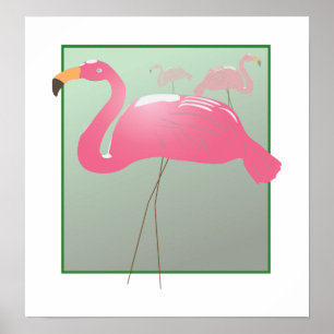 Poster Flamant rose rose - GAGNANT DE PRIX