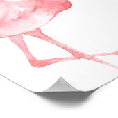 Poster Flamant rose tropical Symbole de bienvenue, Affich (Coin)