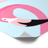 Poster Flamant rose : Tropical Vintage Print (Coin)