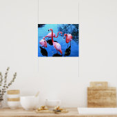 Poster Flamants en train de danser (Cuisine)