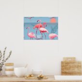 Poster Flamants Motif 1 (Cuisine)