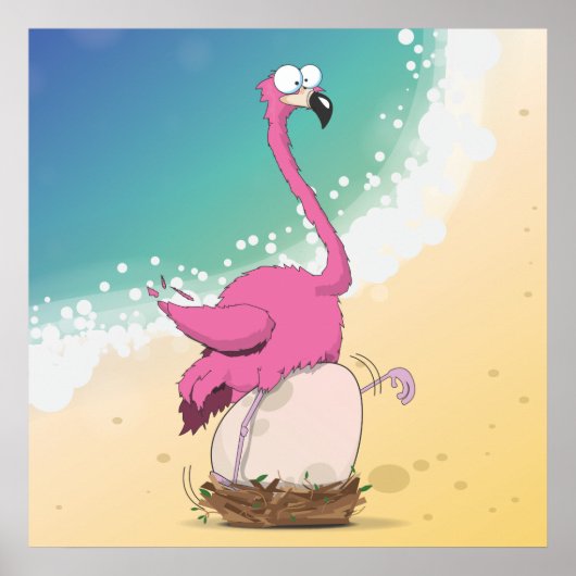 Poster Flamants roses (Devant)