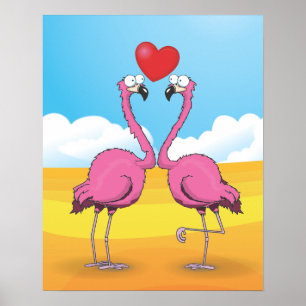 Poster Flamants roses