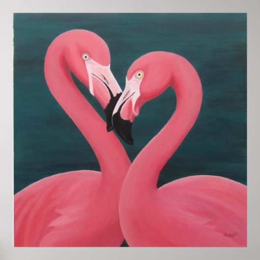 Poster Flamants roses (Devant)