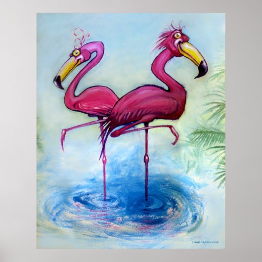 Poster Flamants roses (Devant)