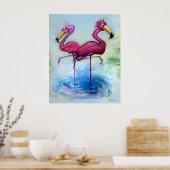 Poster Flamants roses (Cuisine)