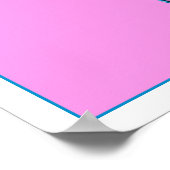 Poster Flamants roses bleu et rose (Coin)