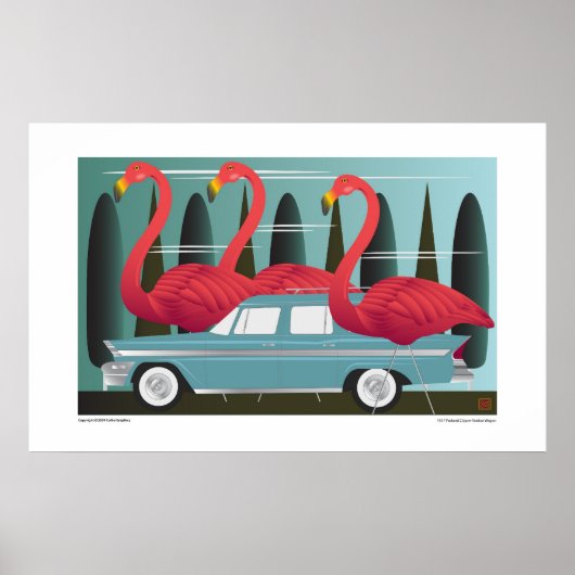 POSTER FLAMANTS ROSES EN VILLE (Devant)