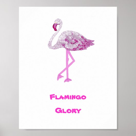 Poster Flamants roses gloire (Devant)