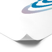 Poster Flamants roses gris (Coin)