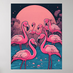 Poster Flamants roses Imprimer