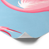 POSTER FLAMANTS ROSES MOTIF 1 (Coin)