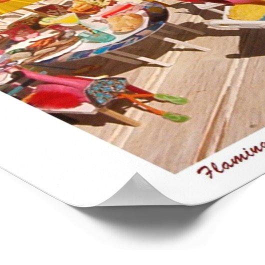 Poster 'Flamants roses!' pour impression/affiche (pas de  (Coin)