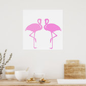 Poster Flamants roses roses (Cuisine)