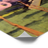 Poster Flamants roses roses en Floride (Coin)