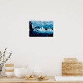 Poster Flambée d'un océan rugissant | Paysage (Cuisine)