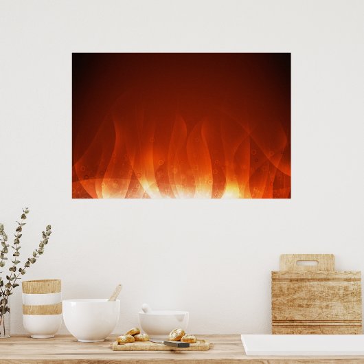 Poster Flame d'or (Cuisine)