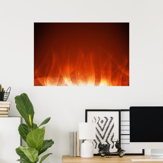 Poster Flame d'or (Bureau à domicile)