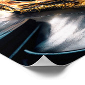 Poster Flame Gold Racing Sports Voiture Drifting #2 (Coin)