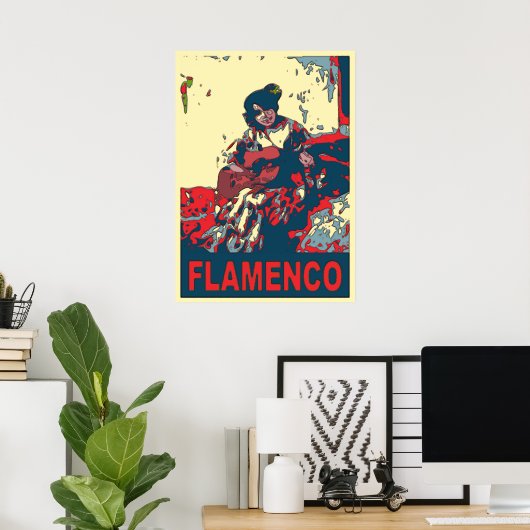 Poster Flamenco (Bureau à domicile)