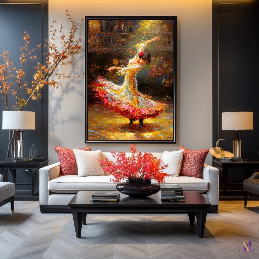 Poster Flamenco en mouvement Danse expressive Impressionn