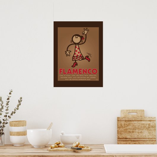 Poster FLAMENCO (Engelse versie) (Keuken)
