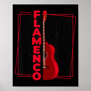 Poster Flamenco _ Guitare de danse espagnole _ Espagne Fl