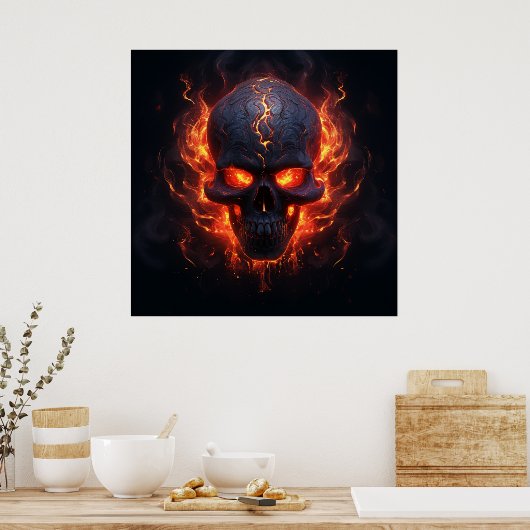 Poster Flames of the Skull (Cuisine)