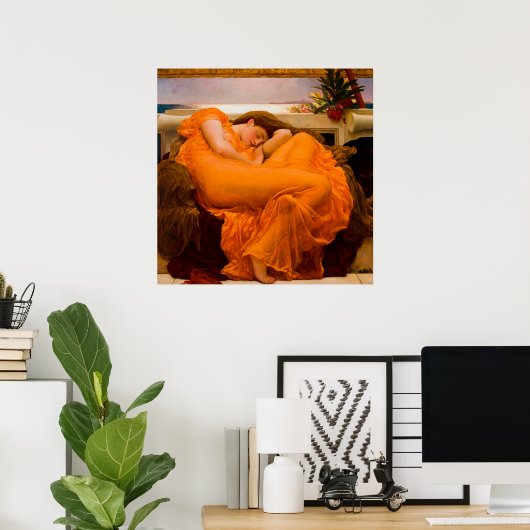 Poster Flaming June by Frederic Leighton (Bureau à domicile)