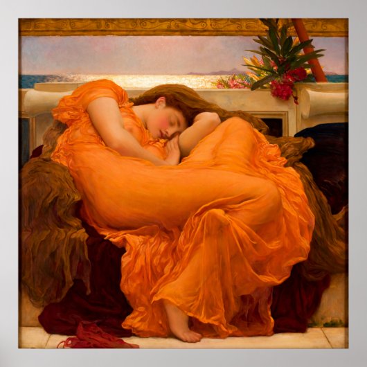 Poster Flaming June de Frederic Leighton (Devant)