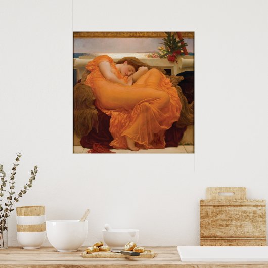 Poster Flaming June par Frederic Leighton (Cuisine)