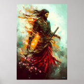 Poster Flaming Samurai – Le Guerrier Éternel (Devant)