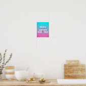 Poster Flamingle Pool Party Bar Ombre Signal (Cuisine)