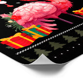 Poster Flamingo Christmas Santa Hat Ugly Christmas Sweate (Coin)