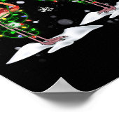 Poster Flamingo Christmas Tree Santa Hat Light Merry (Coin)