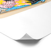 Poster Flamingo en vacances (Coin)