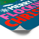 Poster Flamingo Merry Flocking Christmas Funny Xmas Men W (Coin)