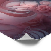 Poster Flamingo rose abstrait surréaliste sur gris (Coin)