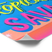 Poster Flamingo rose Position tropicale sur une jambe (Coin)