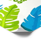 Poster Flamingo rose Position tropicale sur une jambe (Coin)