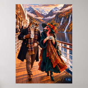 Poster Flamingo & Tigre en Norvège — Croisière d'automne