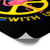 Poster Flamingo Ukraine I Stand With Ukraine Flag Support (Coin)