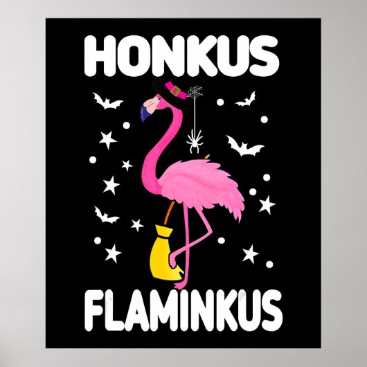 Poster Flamingoo | Honkus Flaminkus Halloween Flamingoo (Devant)
